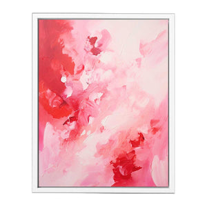 Pink Red Abstract Art Canvas Print