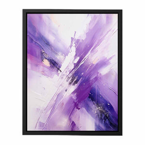 Purple White Abstract Art