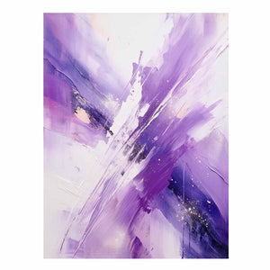 Purple White Abstract Art