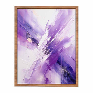 Purple White Abstract Art Painting