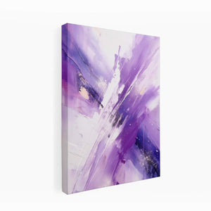 Purple White Abstract Art