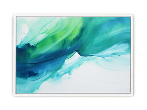 Blue Green Abstract Art Canvas Print