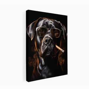 Smoking Dog Art