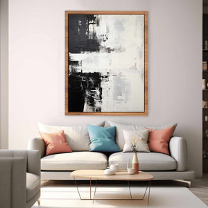 Grey Black Abstract Art