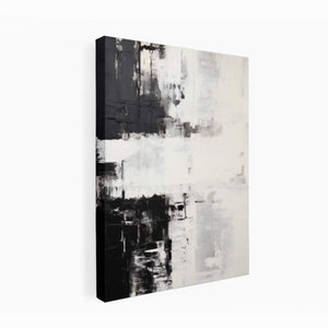 Grey Black Abstract Art