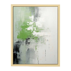 Green Black Abstract Art Framed Print
