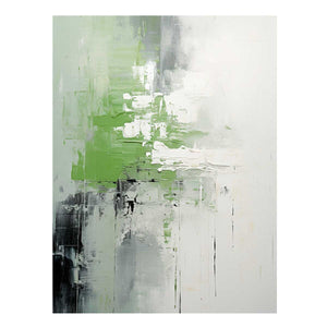 Green Black Abstract Art