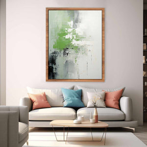 Green Black Abstract Art
