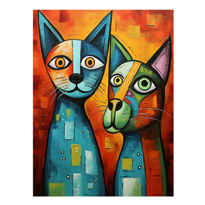 Cat Dog Modern Art