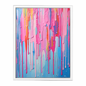 Multi color Dripping Art Canvas Print