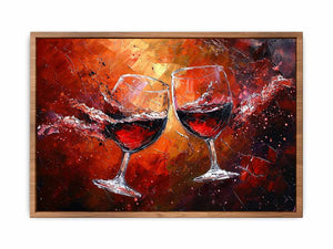 Red wine glass art Painting