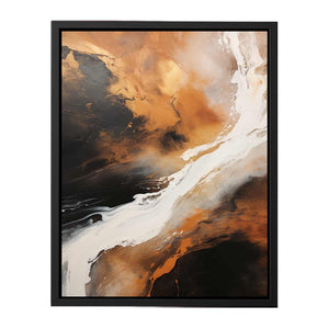 brown white black abstract art