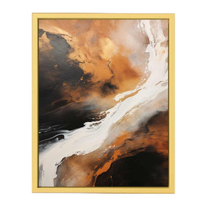 brown white black abstract art Poster