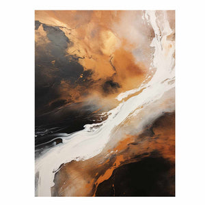 brown white black abstract art