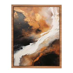 brown white black abstract art Painting