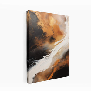 brown white black abstract art
