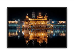 Golden Temple painting Amritsar reflection water Sikh temple spiritual Canvas Print canvas