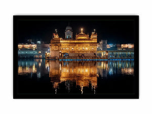 Golden Temple painting Amritsar reflection water Sikh temple spiritual Canvas Print canvas