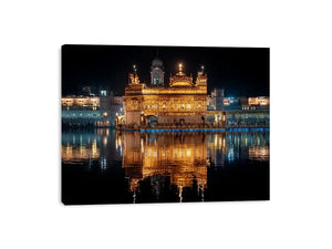 Golden Temple painting Amritsar reflection water Sikh temple spiritual Canvas Print canvas