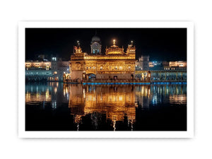 Golden Temple painting Amritsar reflection water Sikh temple spiritual Canvas Print canvas