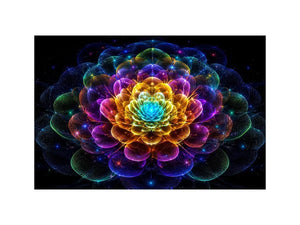sacred geometric flower modern canvas art