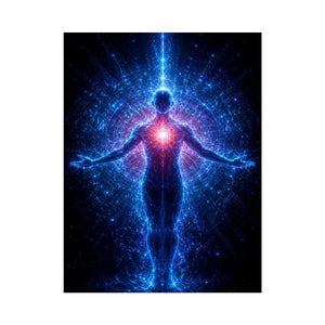celestial human canvas art modern meditation decor