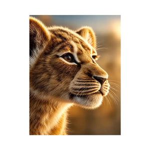 lion cub portrait canvas