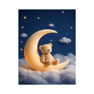 teddy bear moon canvas