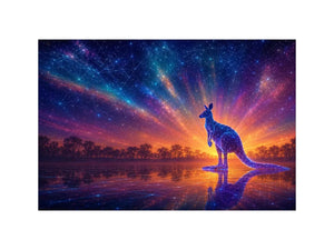 cosmic kangaroo canvas print
