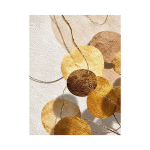 gold neutral geometric abstract canvas