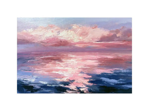 abstract ocean sunset canvas print