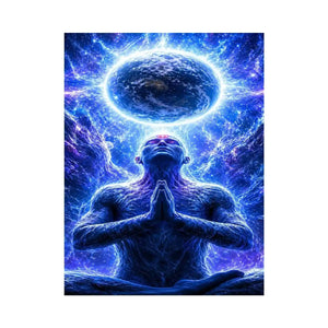 blue cosmic meditation canvas print