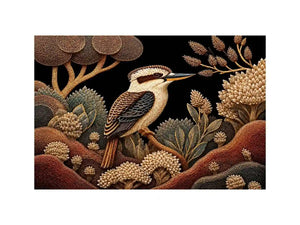kookaburra native botanical canvas