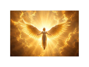 golden angel spiritual wall art