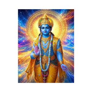 lord vishnu cosmic gold canvas art