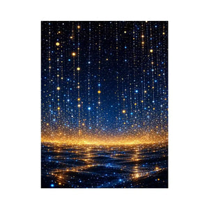 blue gold abstract light canvas bedroom