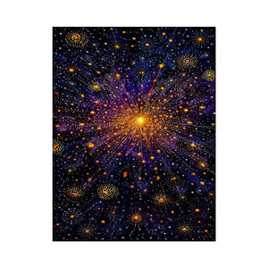 cosmic abstract canvas living room