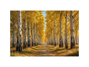 golden forest canvas print hallway decor