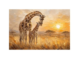 giraffe safari canvas nursery decor