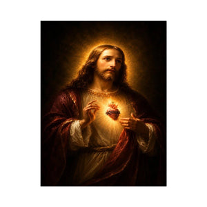 classic sacred heart artwork bedroom decor