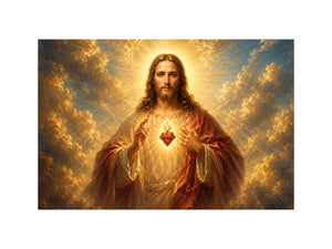 radiant sacred heart canvas classic decor