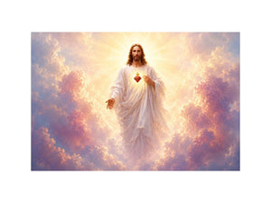 sacred heart jesus canvas art peaceful decor