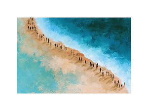 aerial beach turquoise water canvas coastal decor