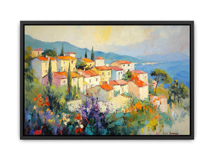 Seaside town Canvas Painting
