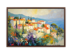 Seaside town Canvas Painting