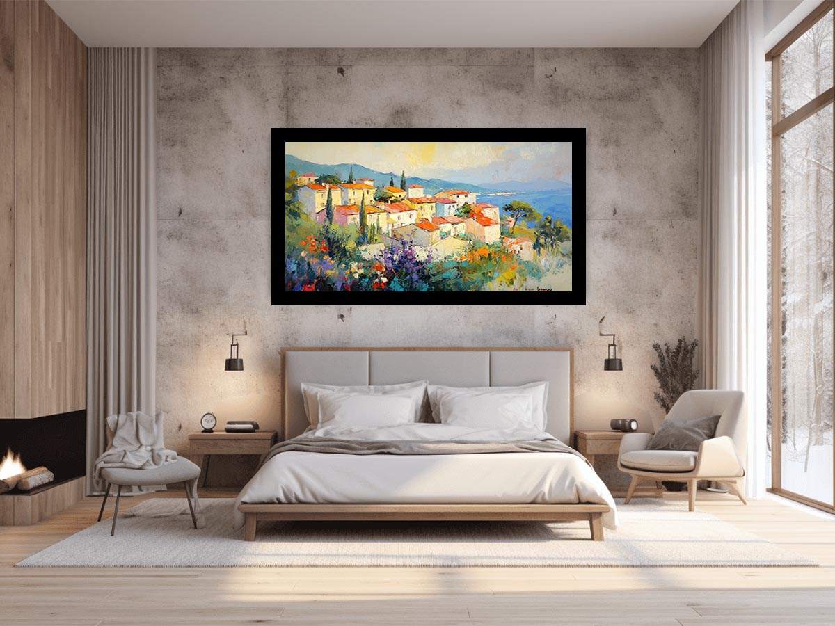 Seaside town Painting
