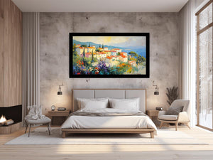 Seaside town Painting