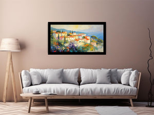 Seaside town Canvas Painting