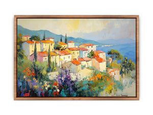 Seaside town Canvas Painting