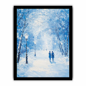 Blue winter Canvas Painting